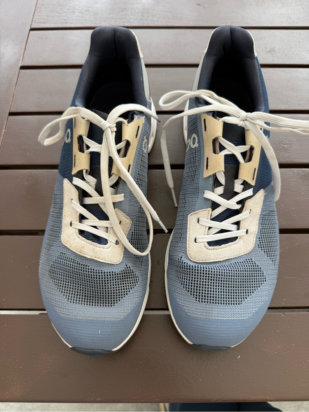 On Running Men's Athletic Shoes - Blue, Cream